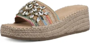 WHITE MOUNTAIN Women's Stitch Heeled Sandal