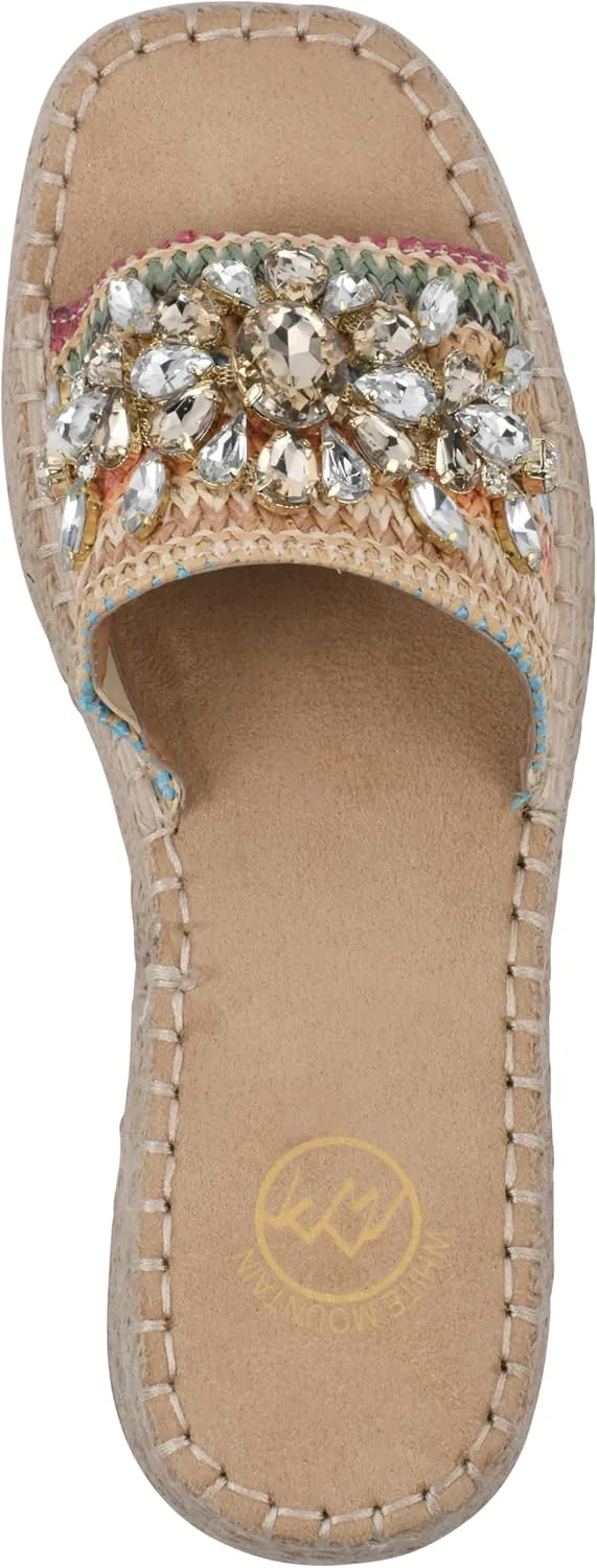 WHITE MOUNTAIN Women's Stitch Heeled Sandal