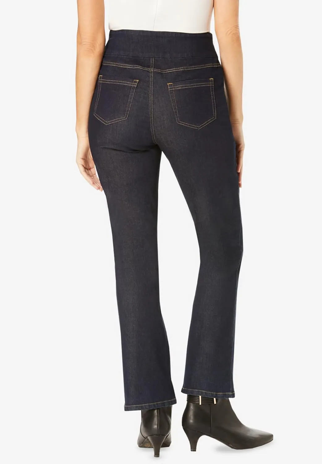 Woman Within Plus Size Flex-Fit Pull-On Bootcut Jean