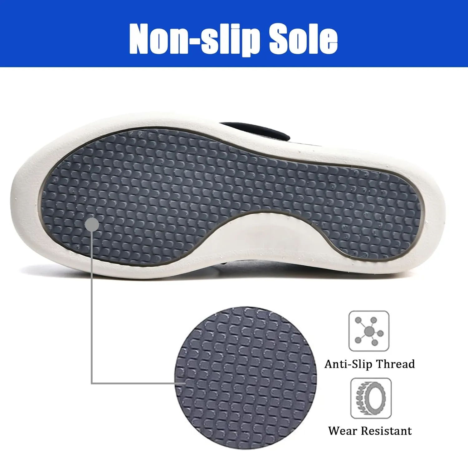 Women Men Diabetic Slippers,Extra Wide Orthopedic ls with Memory Foam,Walking Shoes Breathable Elderly Arthritis Edema Swollen Valgus Shoes