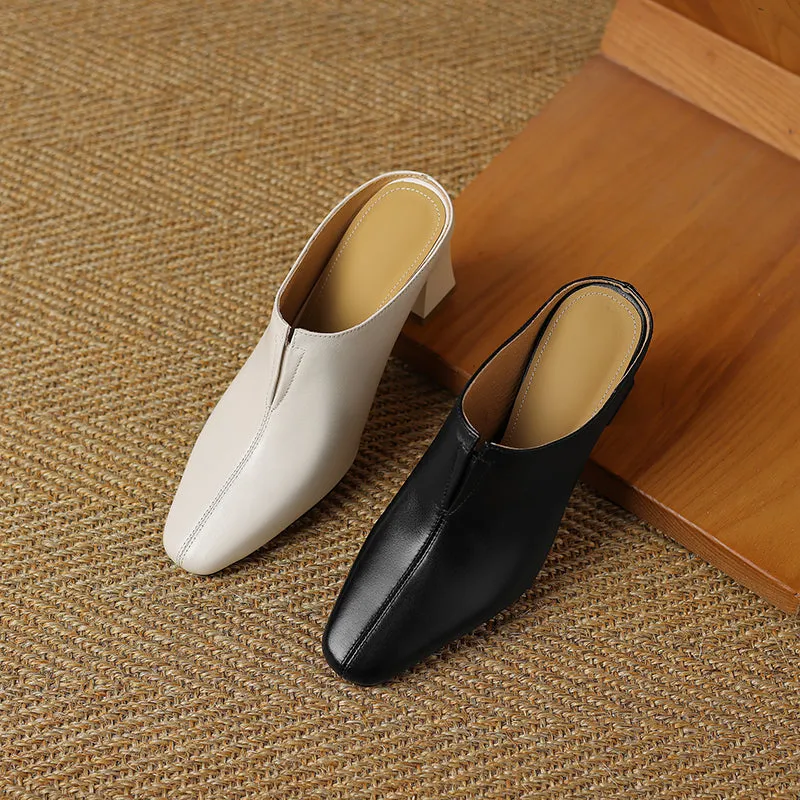 Women's Elegant High Heeled Mule Shoes
