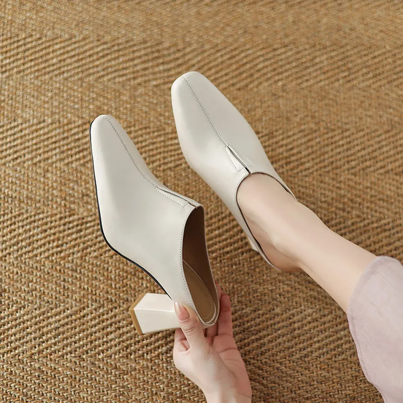 Women's Elegant High Heeled Mule Shoes