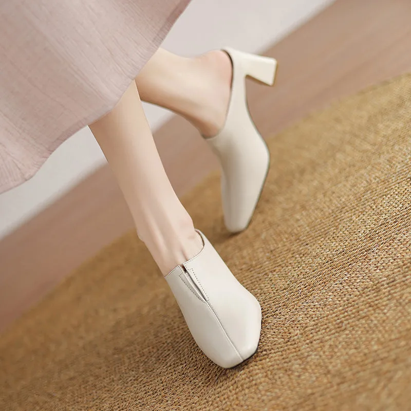 Women's Elegant High Heeled Mule Shoes