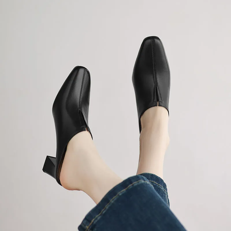 Women's Elegant High Heeled Mule Shoes