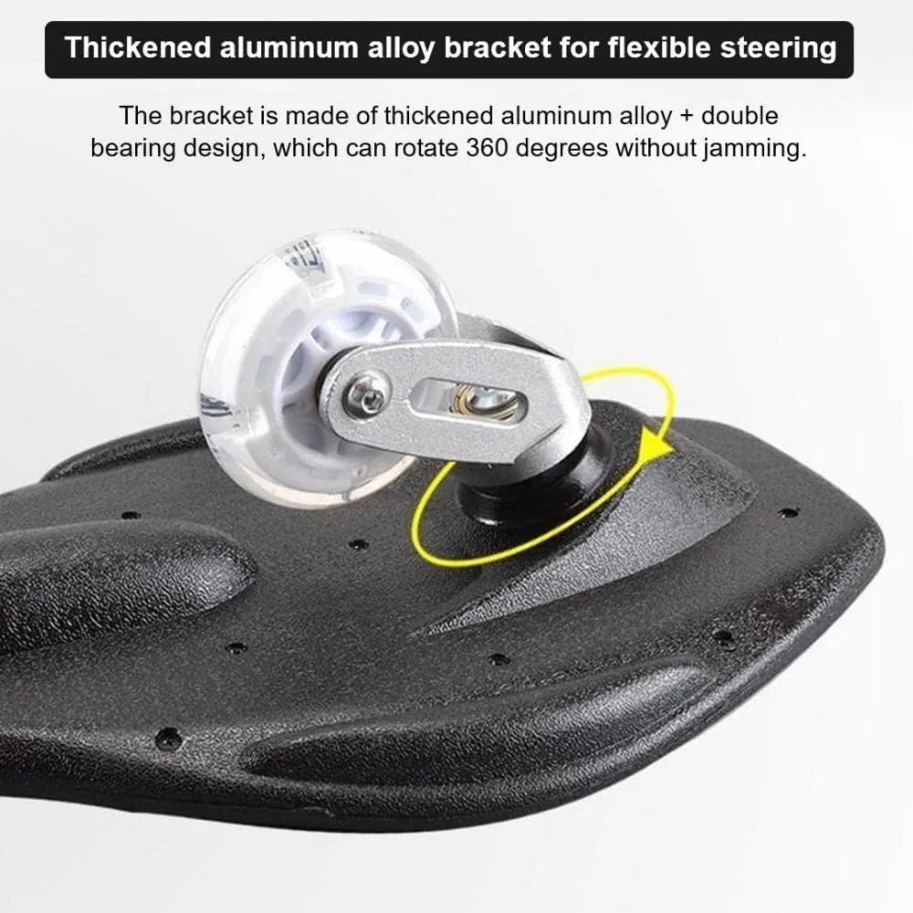 XUDREZ Caster Board Skateboard, Compact and Lightweight Caster Board Deluxe Junior Caster Board in Amazing 8 Color with Illuminating Wheels and 360 Degree Casters for More Excitement and Fun