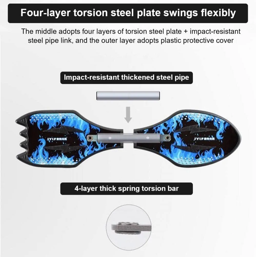 XUDREZ Caster Board Skateboard, Compact and Lightweight Caster Board Deluxe Junior Caster Board in Amazing 8 Color with Illuminating Wheels and 360 Degree Casters for More Excitement and Fun