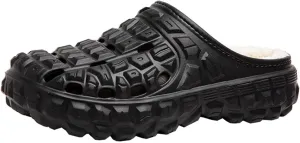 YUKTOPA Unisex Garden Clogs House Slippers Fur Lined Winter Breathable Walking Garden Shoes Warm Non-Slip Mule Footwear